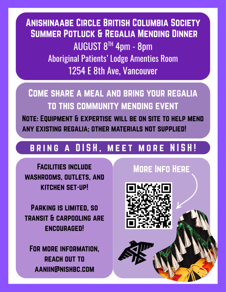 Flyer for potluck Aug 8th